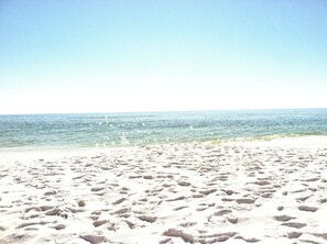 Plage, chaises longues