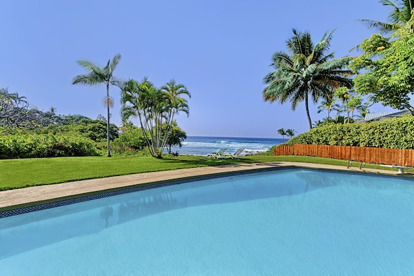 overlooking pool into bay