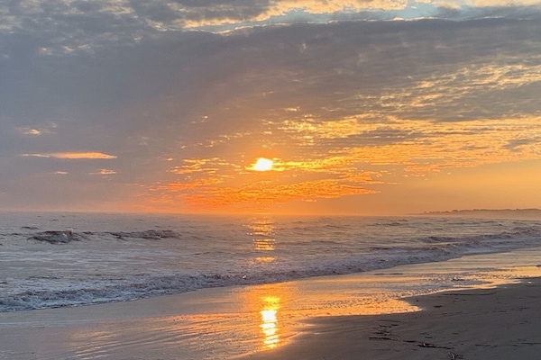 Sun rise on morning walk