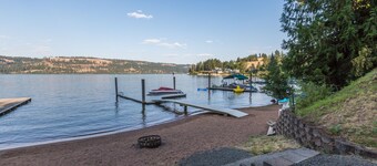 Waterfront Home on Sandy Beach on Lake Coeur D'Alene