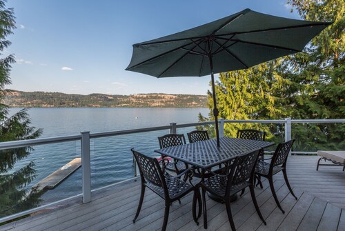 Waterfront Home on Sandy Beach on Lake Coeur D'Alene