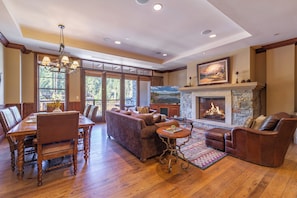 TV, fireplace, DVD player