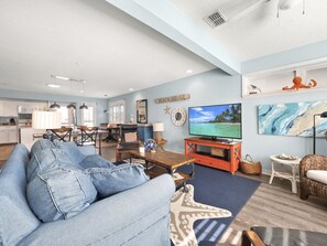 Smart TV, DVD player, books