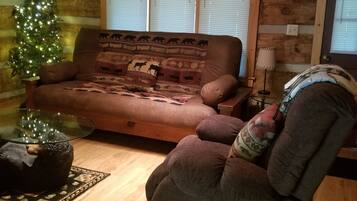 TV, fireplace, DVD player, stereo