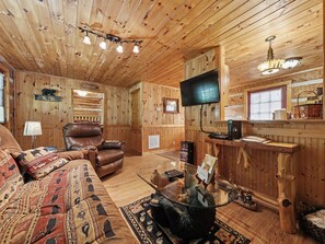TV, fireplace, DVD player, stereo