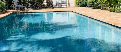 A heated pool