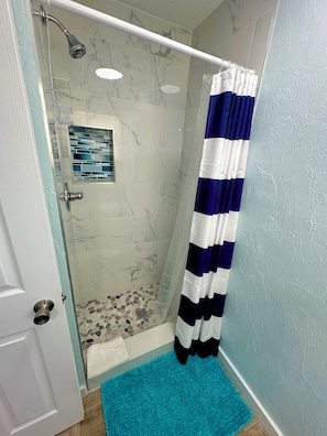 Hair dryer, towels