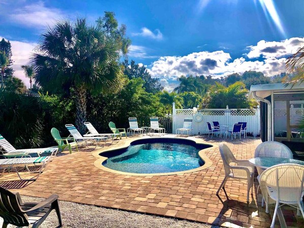 Pool - Siesta Key, Sea Horse Villa, Pool. Daily rentals (Sarasota)