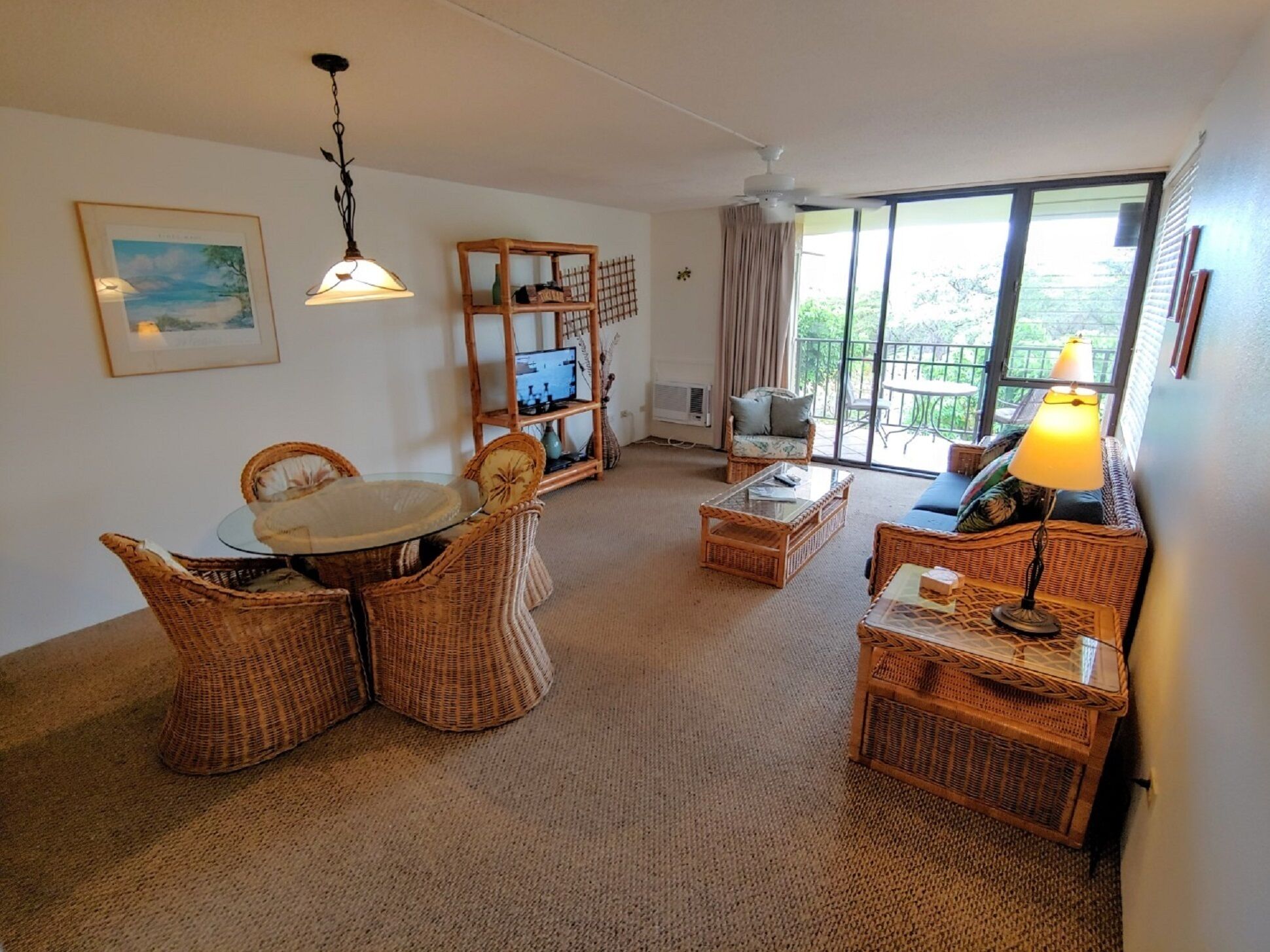 Living, dining, entertainment area and large lanai