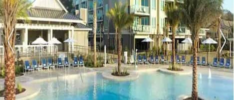 A heated pool