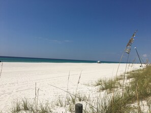 Beach nearby, sun-loungers