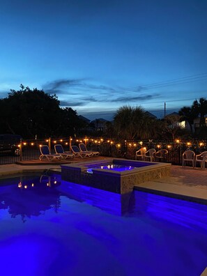 Outdoor pool, a heated pool
