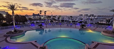 A heated pool