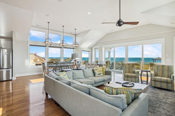 TV, fireplace, DVD player, foosball - 5460- Virginia Dare, Luxury oceanfront rental in Nags Head | Sleeps 16! (Nags Head)