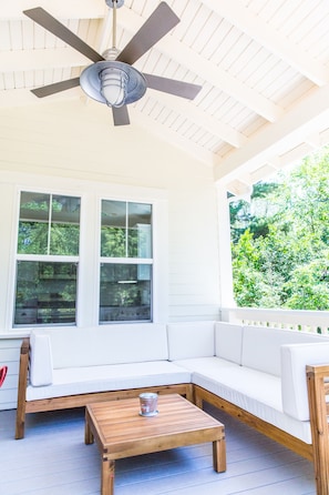 Terrace/patio - Modern Farmhouse Just Steps From Town and Lake Michigan w/Heated Pool! (New Buffalo)