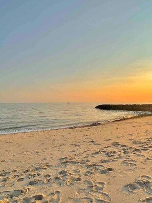 Playa en los alrededores y camastros
