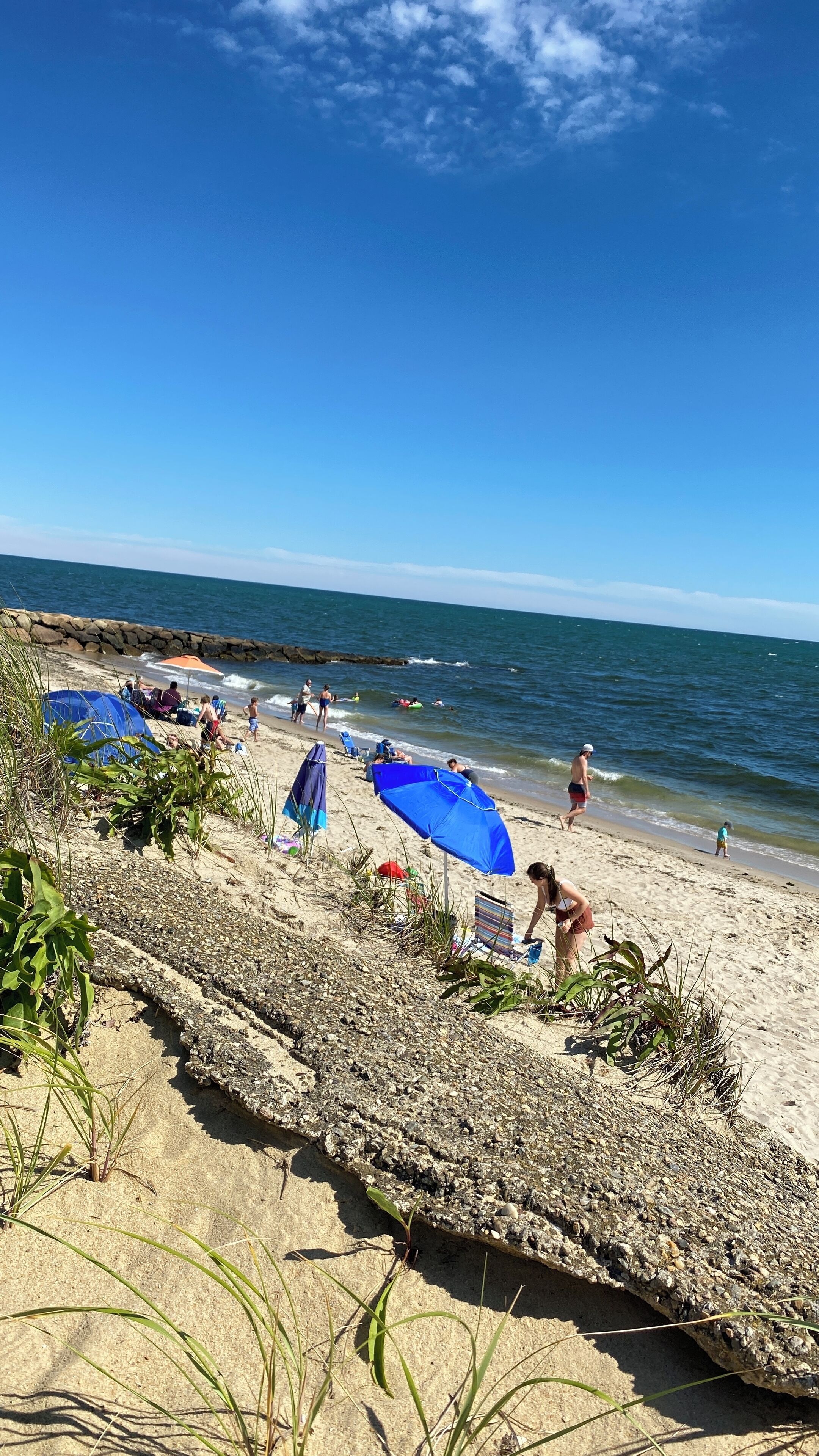 Playa en los alrededores y camastros 