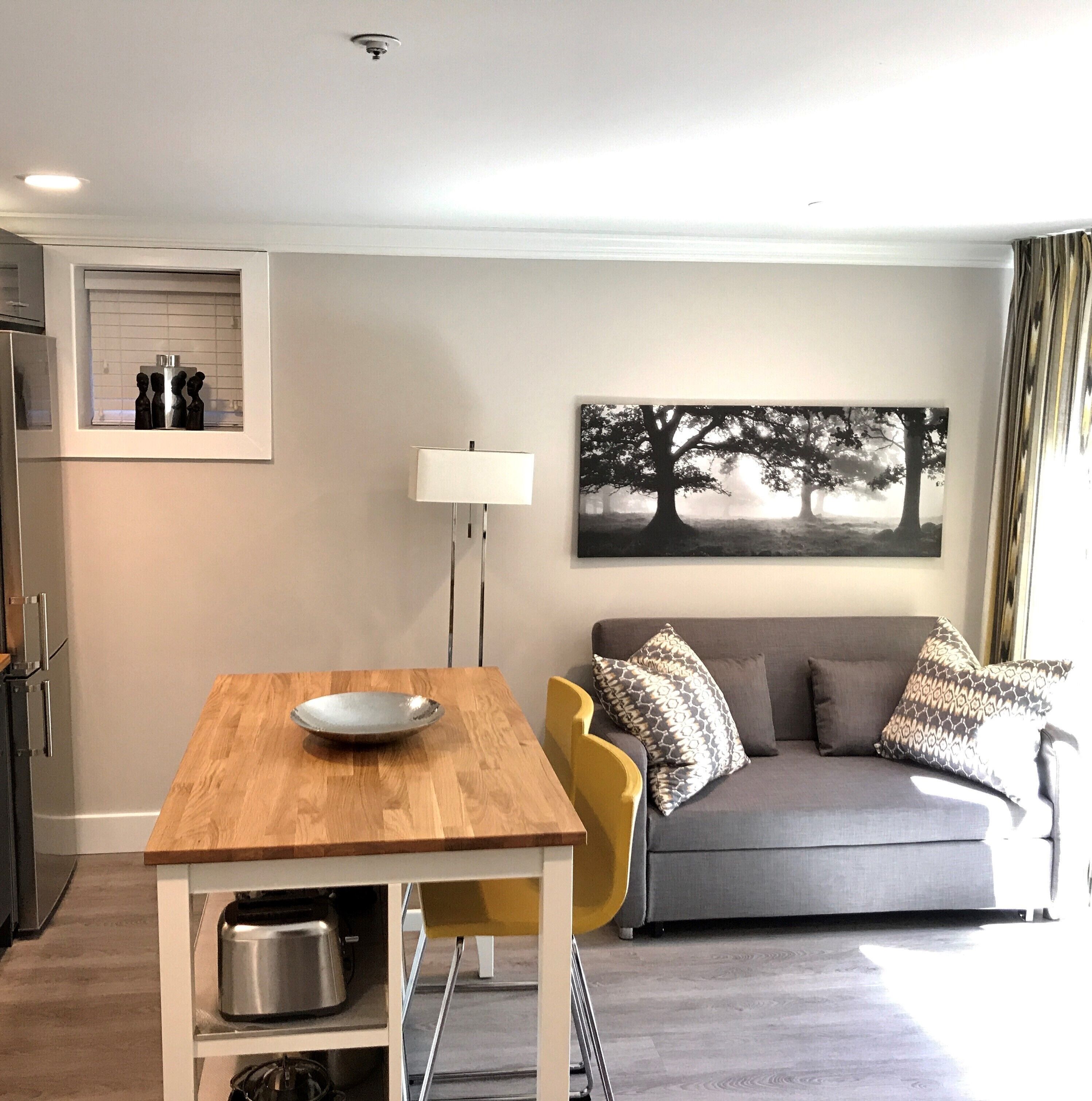 New Basement Private Suite - Fully Furnished,  1 BEDROOM & Futon