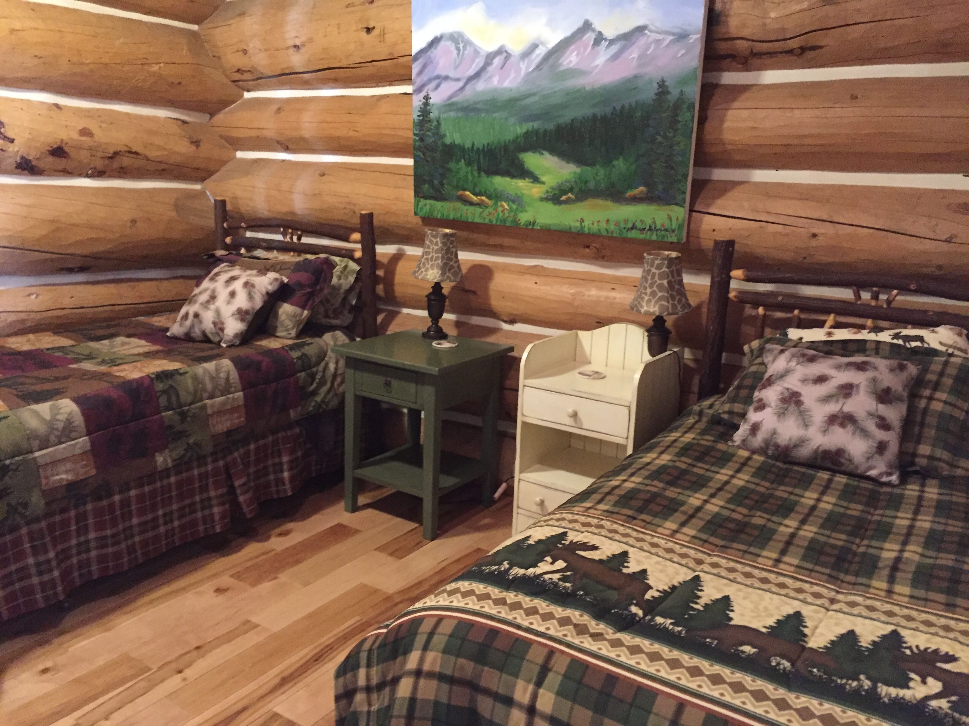 Log Cabin At White Pine Ski Area, Pinedale. In The Wind River Mountains