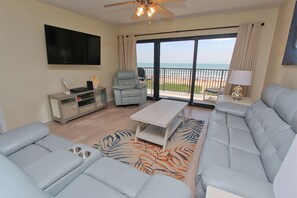 TV - Experience the ocean views at Dreams of Atlantis - Condo 502, a 2BR retreat in South Padre Island. (South Padre Island)