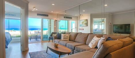 TV, DVD player, books, video library