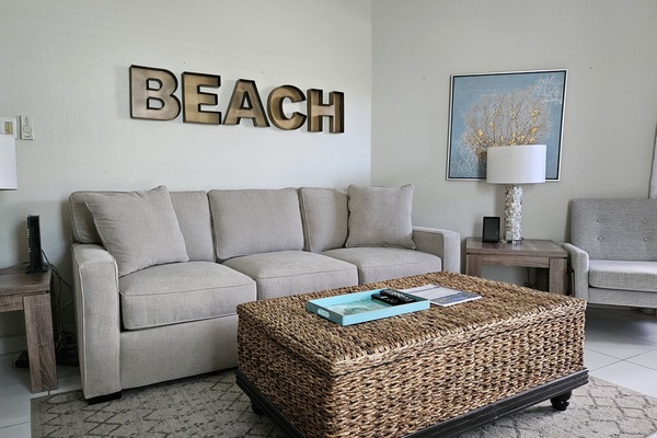 Living room with Queen Sleeper Sofa