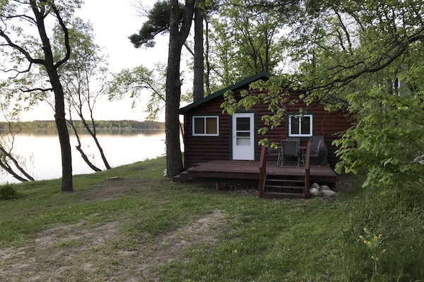 Dine on the patio with a beautiful view of the lake