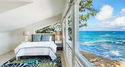 Haena Beach House TVNC # 1258 vue imprenable sur l'océan, Beachfront House