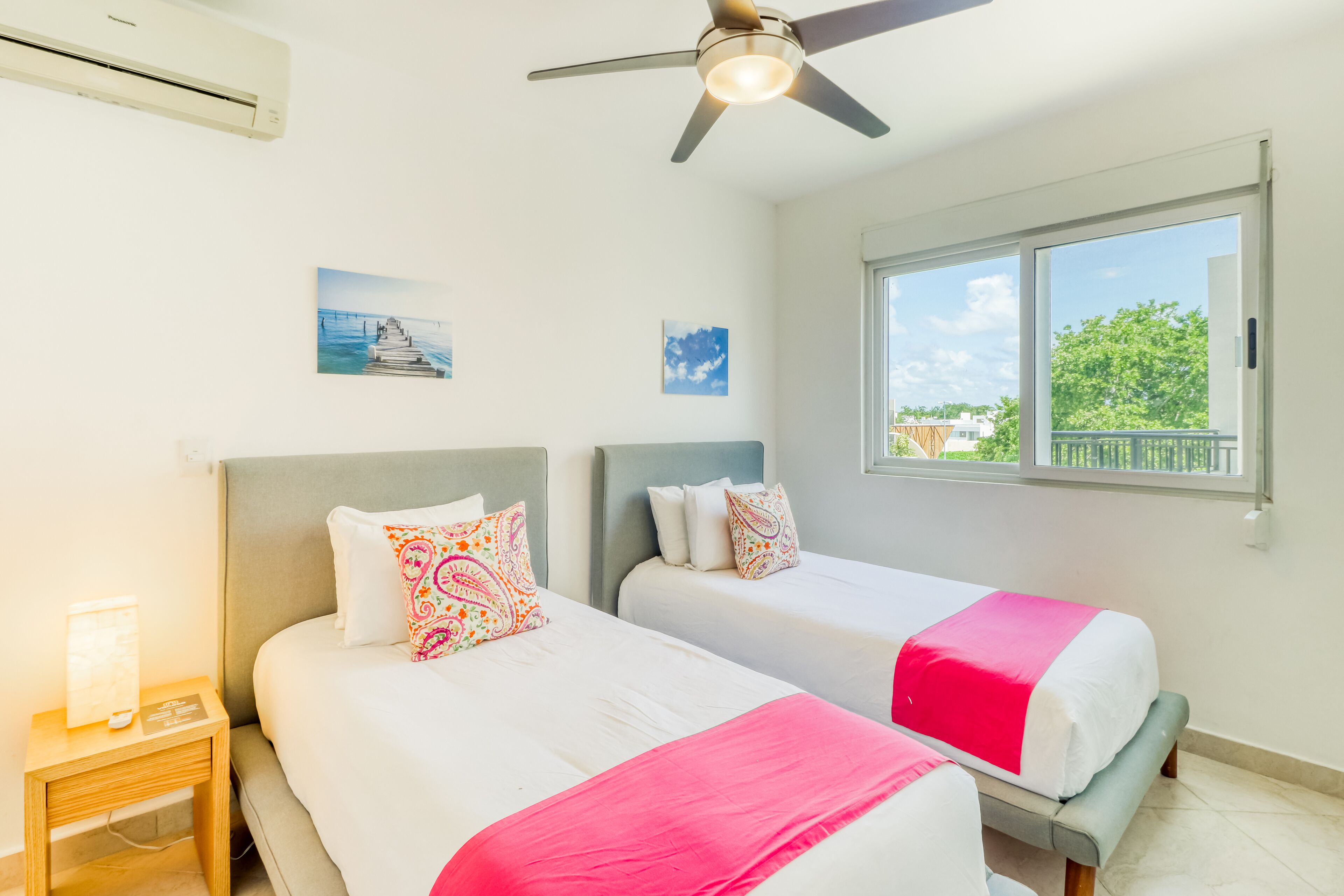 Air-conditioned penthouse with private rooftop, strong WiFi, pool & cabana