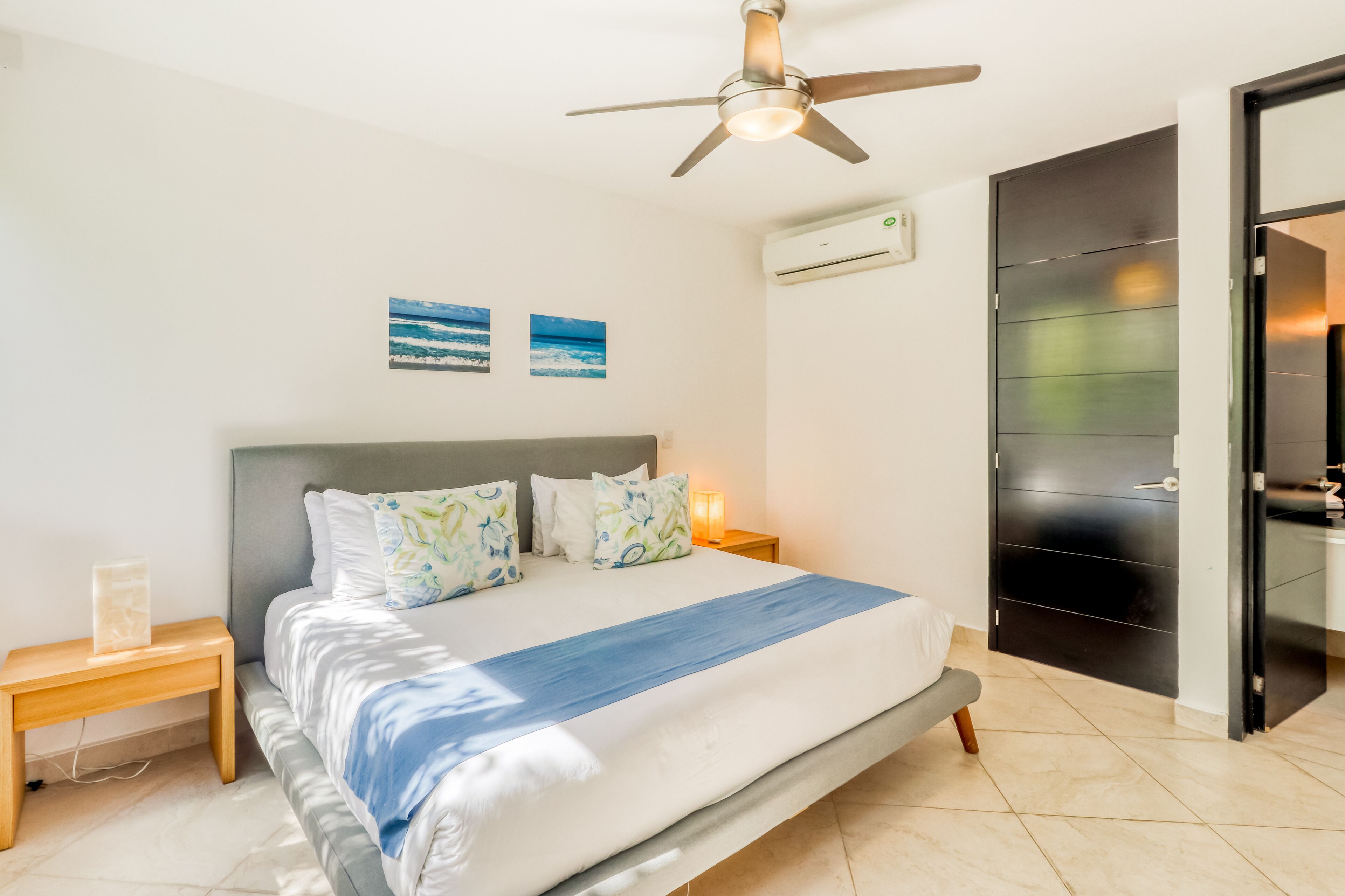 Air-conditioned penthouse with private rooftop, strong WiFi, pool & cabana