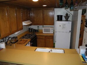 Fridge, microwave, stovetop, dishwasher