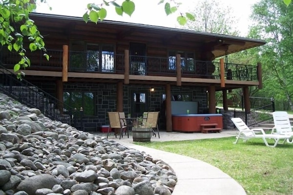 Lake Side of House, Patio and Hot Tub