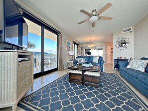 Smart TV, DVD player, books, video library