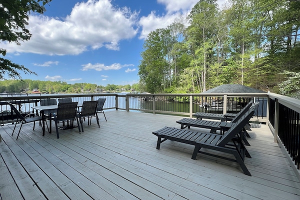 View of the lake from the sundeck.