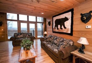 Televisión, chimenea, videojuegos y reproductor de DVD 