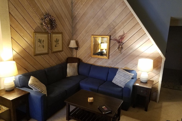 Our cozy living room area with plenty of seating space