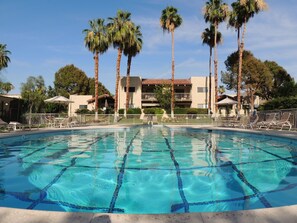 Outdoor pool, a heated pool