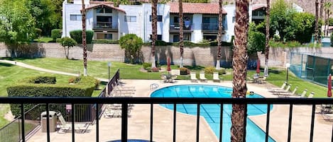 Outdoor pool, a heated pool