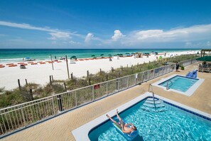 Indoor pool, outdoor pool - Luxury Retreat Ocean Front Balcony 300 sq, with Front Row Beach Service Included (Panama City Beach)
