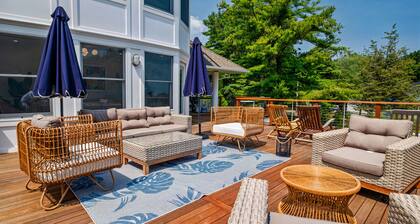 ✨ Luxury Coastal Estate | 🏝 Rooftop Deck | 🎾 Tennis | 🔥 Firepit | Sleeps 20