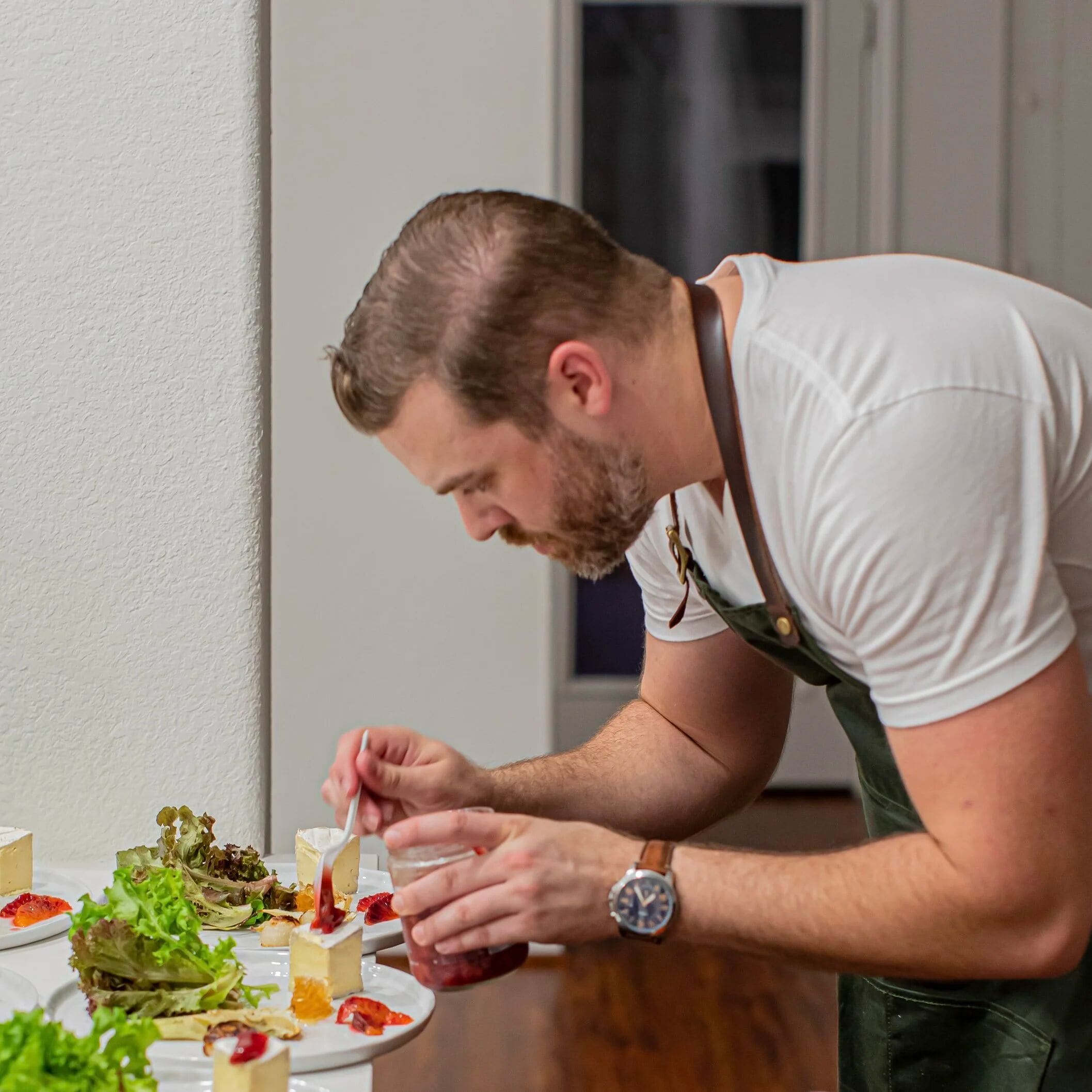 Private chef experience offering curated in-home dining, personalized menus, and interactive culinary moments for an elevated and memorable stay.