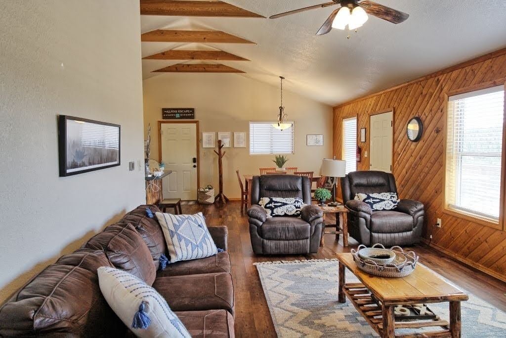 Televisión y chimenea 