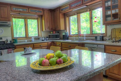 White Pine Lodge- private lakehome on 40 acres, dock, canoe -click pic to see