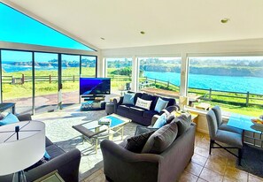 Smart TV, chimenea, videojuegos y reproductor de DVD 
