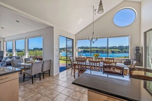Dining -  OCEANFRONT, BEACH & Coastline Views, Large Home, Lots of Windows, Amenities (Mendocino)