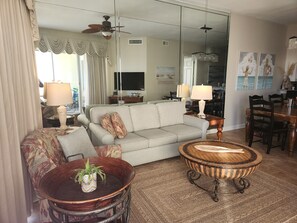 TV, DVD player, books