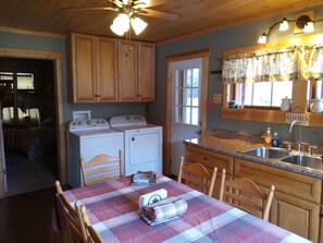 Dining - 
Fern Creek Cabins @ New River Gorge, Secluded, White Water, Hiking, Hot Tub. (Hico)