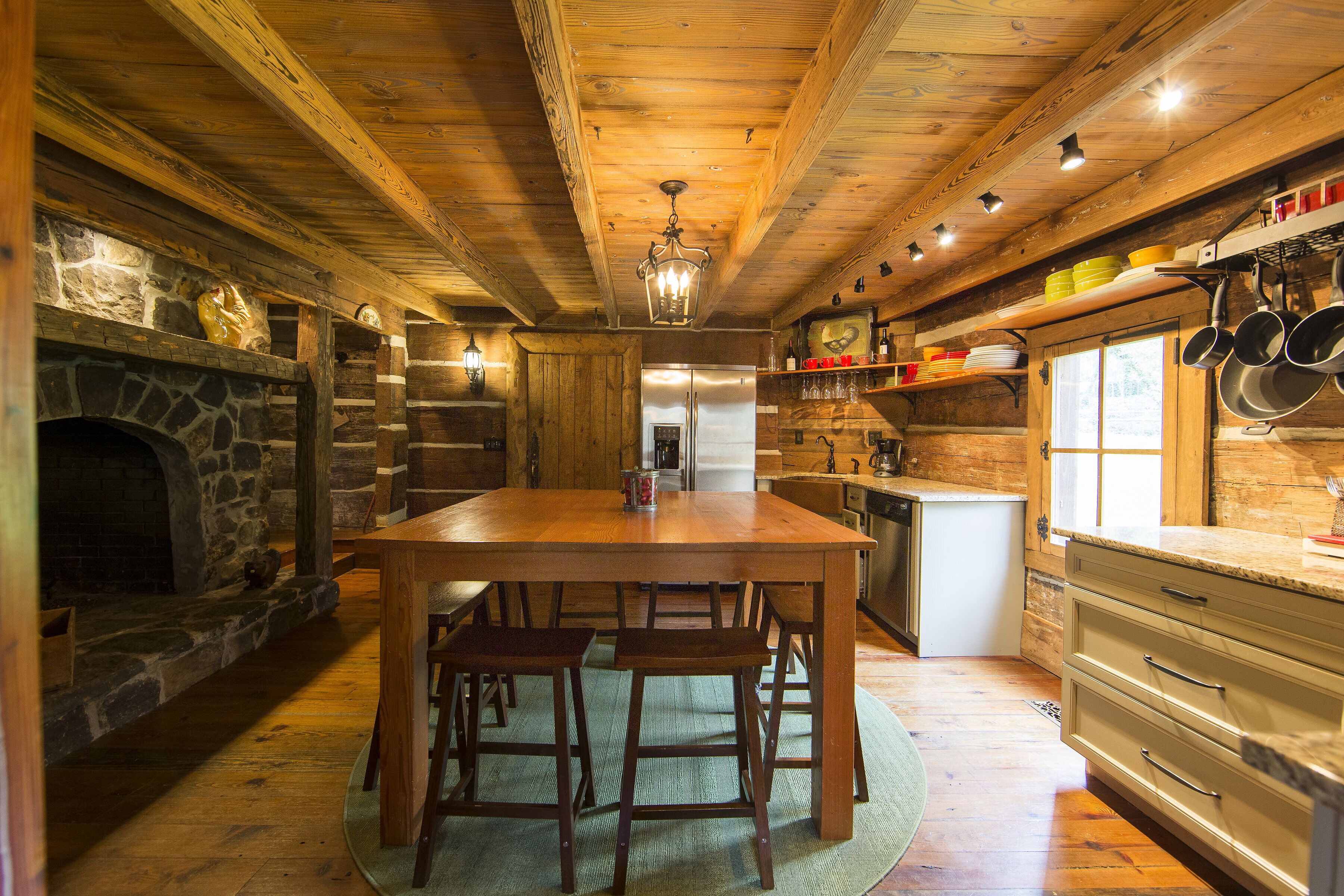 Historic Log Cabin at The Stables at Strawberry Creek Wedding Venue in Knoxville