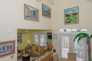 TV, lettore DVD, libri, videoteca