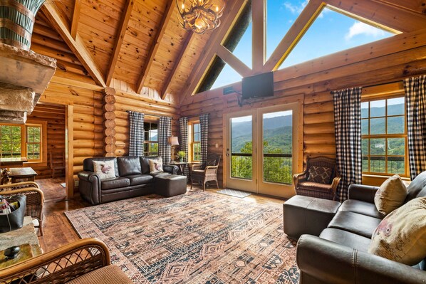 Smart TV, fireplace, DVD player, foosball